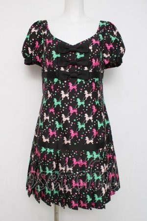 画像: JESUS DIAMANTE / 6つリボンワンピース 42 黒 Y-26-04-05-098-JE-OP-AS-ZY