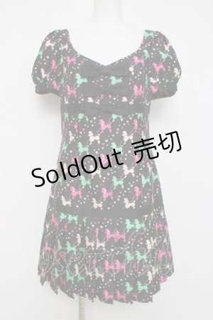 画像: JESUS DIAMANTE / 6つリボンワンピース 42 黒 Y-26-04-05-098-JE-OP-AS-ZY