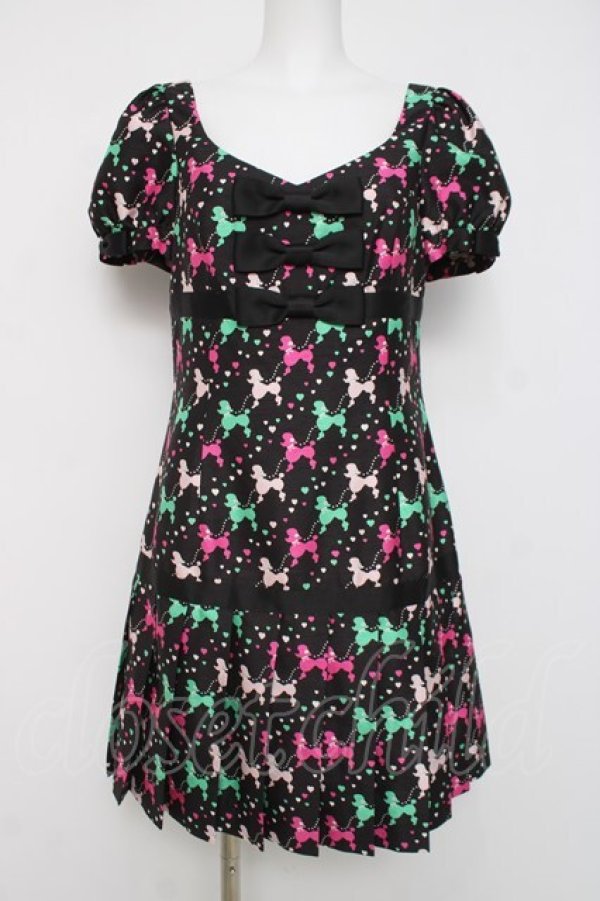 画像1: JESUS DIAMANTE / 6つリボンワンピース 42 黒 Y-26-04-05-098-JE-OP-AS-ZY (1)