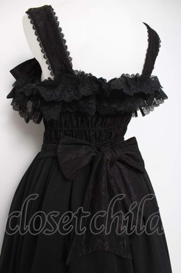画像4: ATELIER PIERROT / -Blooming Rose- フィッシュテールジャンパースカート  黒 Y-26-04-05-102-EL-OP-AS-ZY (4)