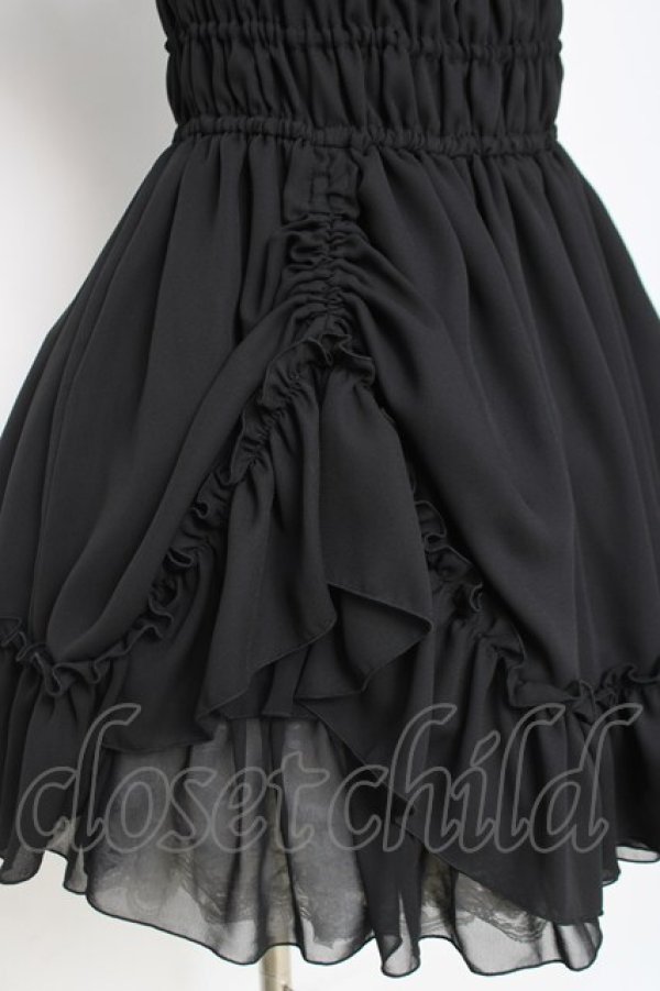 画像4: ATELIER PIERROT / シフォンシャーリングワンピース  黒 Y-26-04-05-103-EL-OP-AS-ZY (4)