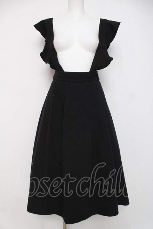 画像1: Ank Rouge / サス付きミドル丈スカート  黒 Y-26-04-05-105-CA-SK-SZ-ZY (1)