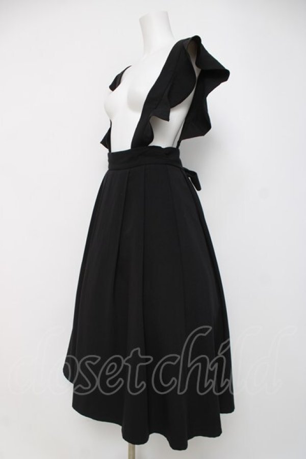 画像2: Ank Rouge / サス付きミドル丈スカート  黒 Y-26-04-05-105-CA-SK-SZ-ZY (2)