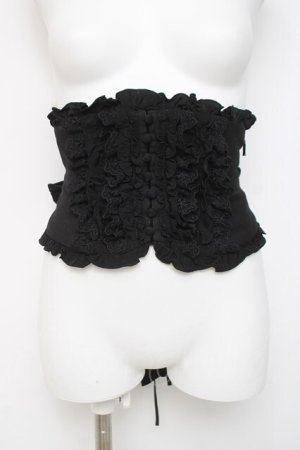 画像: Sheglit / レースフリルコルセット  黒 Y-26-04-05-106-EL-ZA-AS-ZY