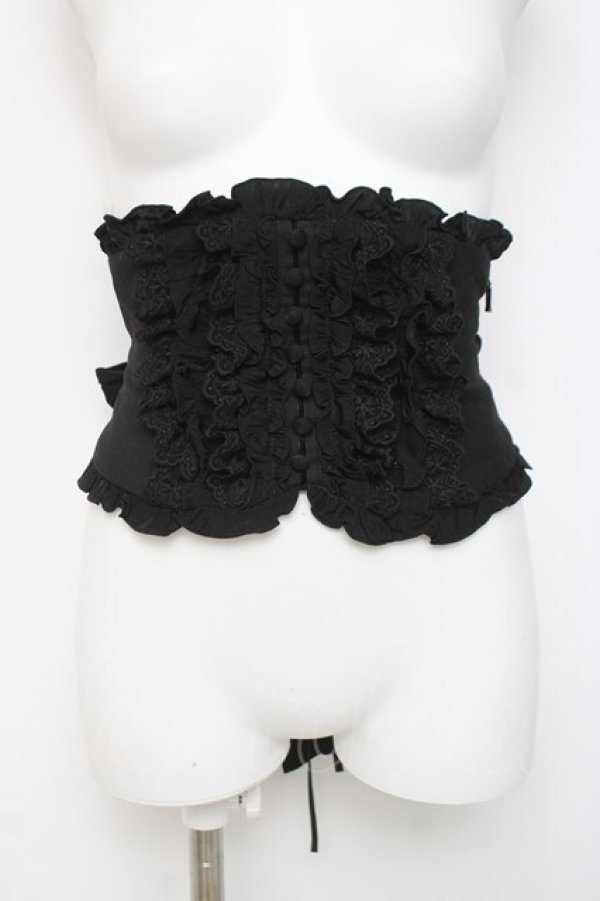 画像1: Sheglit / レースフリルコルセット  黒 Y-26-04-05-106-EL-ZA-AS-ZY (1)