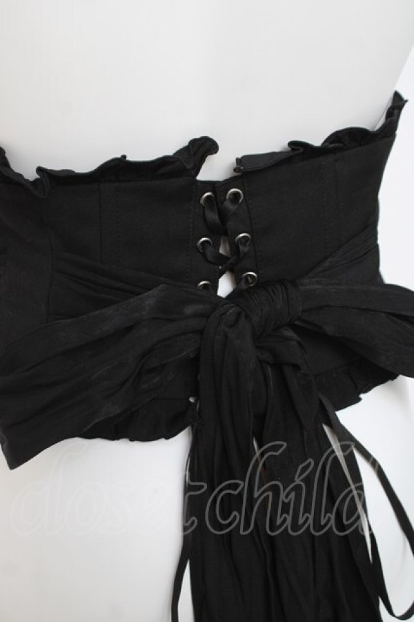 画像4: Sheglit / レースフリルコルセット  黒 Y-26-04-05-106-EL-ZA-AS-ZY (4)