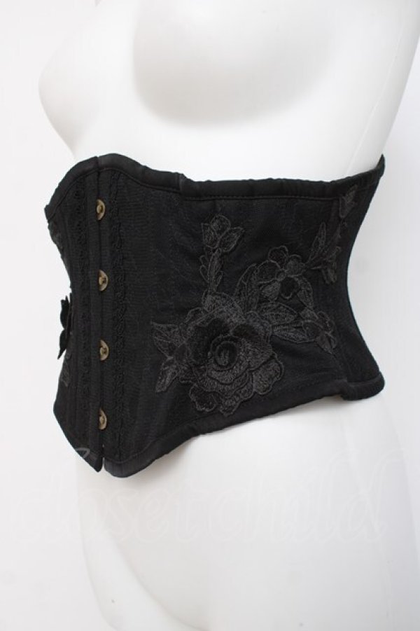 画像2: abilletage / ローズモチーフミニコルセット 4 黒 Y-26-04-05-108-GO-TO-AS-ZY (2)