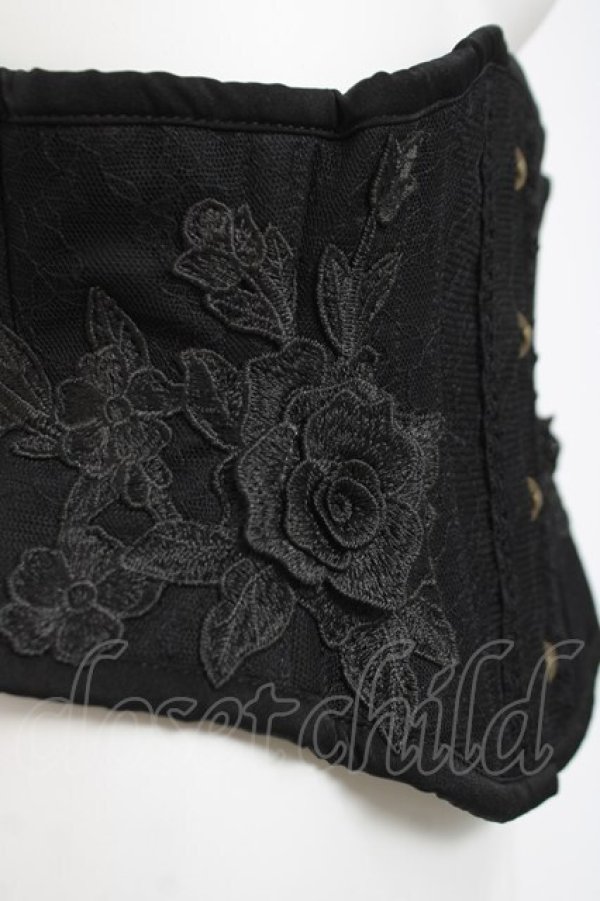 画像5: abilletage / ローズモチーフミニコルセット 4 黒 Y-26-04-05-108-GO-TO-AS-ZY (5)