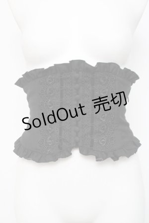 画像: Sheglit / フロッキークラシカルコルセット M 黒 Y-26-04-05-109-EL-ZA-SZ-ZY