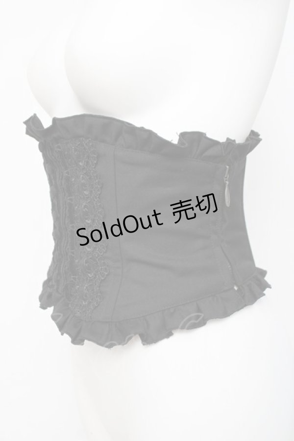 画像2: Sheglit / フロッキークラシカルコルセット M 黒 Y-26-04-05-109-EL-ZA-SZ-ZY (2)