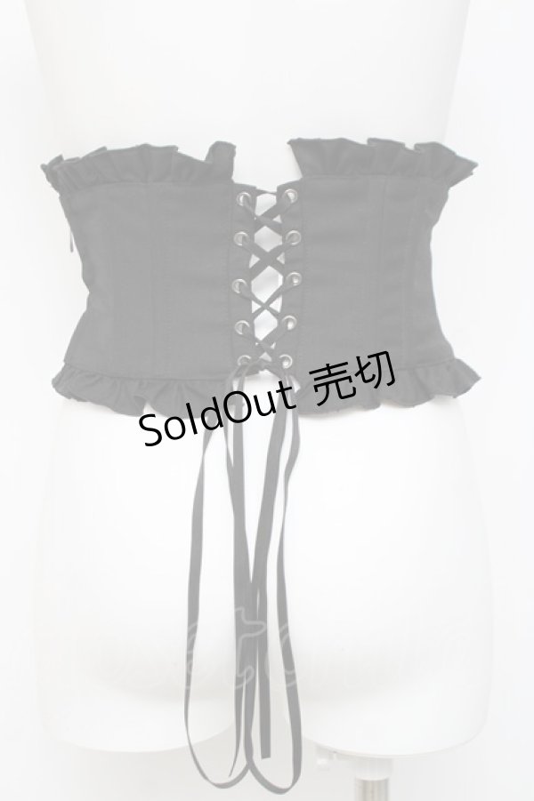 画像3: Sheglit / フロッキークラシカルコルセット M 黒 Y-26-04-05-109-EL-ZA-SZ-ZY (3)