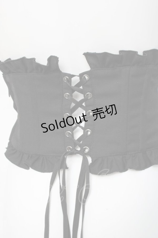 画像4: Sheglit / フロッキークラシカルコルセット M 黒 Y-26-04-05-109-EL-ZA-SZ-ZY (4)