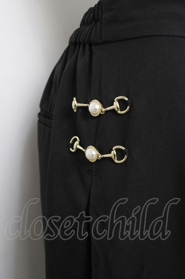 画像4: axes femme / パールビットワイドパンツ  黒 Y-26-04-05-110-AX-PA-SZ-ZY (4)