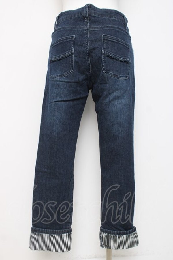 画像3: axes femme / 裾ストライプデニムパンツ  デニム Y-26-04-05-112-AX-PA-SZ-ZY (3)