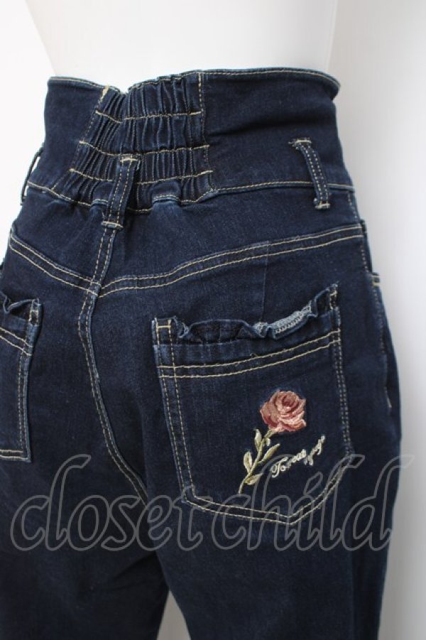 画像3: axes femme / フリルデニムパンツ  黒 Y-26-04-05-113-AX-PA-SZ-ZY (3)