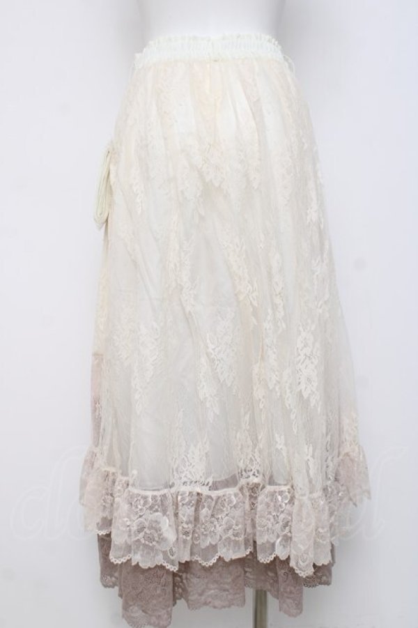 画像2: axes femme / グラデレースフリルスカート  ベージュ Y-26-04-05-114-AX-SK-SZ-ZY (2)