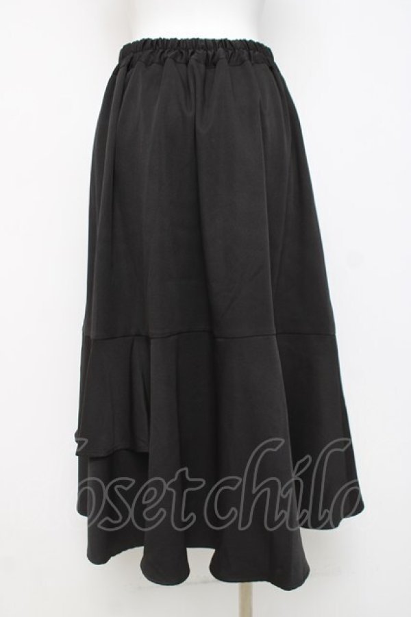 画像2: axes femme POETIQUE / バックラッフルフリルスカート  黒 Y-26-04-05-117-AX-SK-SZ-ZY (2)