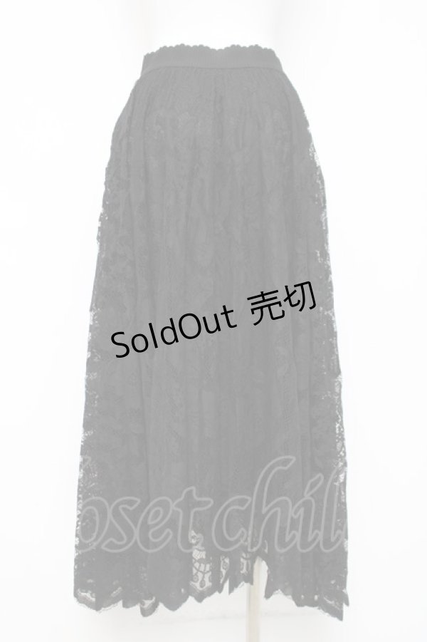 画像2: axes femme / レースサーキュラースカート  黒 Y-26-04-05-119-AX-SK-SZ-ZY (2)