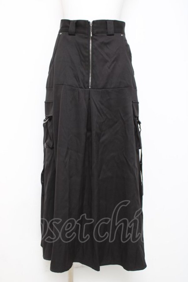 画像2: axes femme POETIQUE / ベルトデザインアーミースカート  黒 Y-26-04-05-120-AX-SK-SZ-ZY (2)