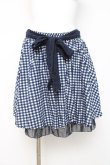 画像1: axes femme / ギンガムチェック柄スカート  紺 Y-26-04-05-121-AX-SK-SZ-ZY (1)