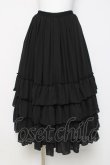 画像1: ATELIER PIERROT / Four-Tiered Ruffle Chiffon Skirt スカート  黒 Y-26-04-05-127-EL-SK-AS-ZY (1)