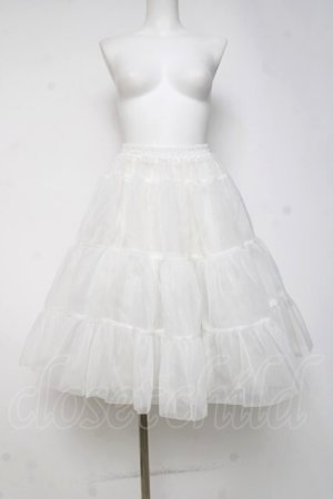 画像: Hoshibako Works / 60cm ボリュームチュールパニエスカート  ホワイト Y-26-04-05-128-LO-SK-SZ-ZY