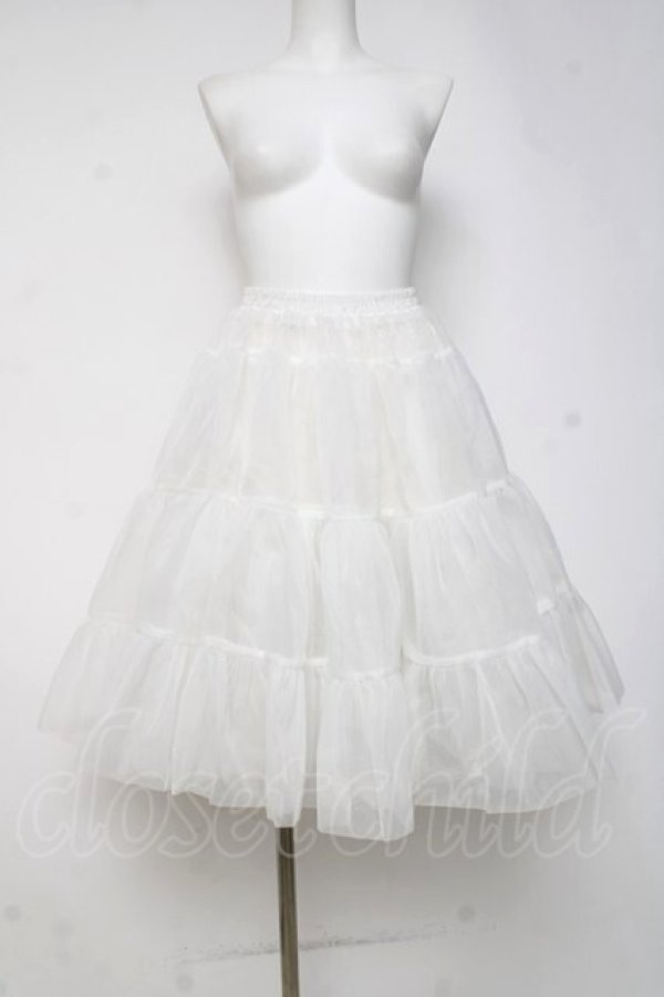 画像1: Hoshibako Works / 60cm ボリュームチュールパニエスカート  ホワイト Y-26-04-05-128-LO-SK-SZ-ZY (1)