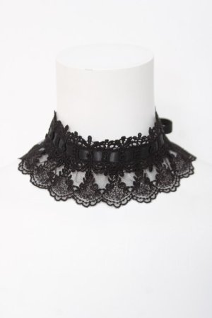 画像: ATELIER PIERROT / レースチョーカー  黒 Y-26-04-05-015-EL-ZA-AS-ZY