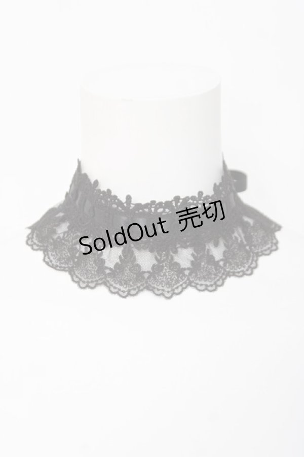 画像1: ATELIER PIERROT / レースチョーカー  黒 Y-26-04-05-015-EL-ZA-AS-ZY (1)
