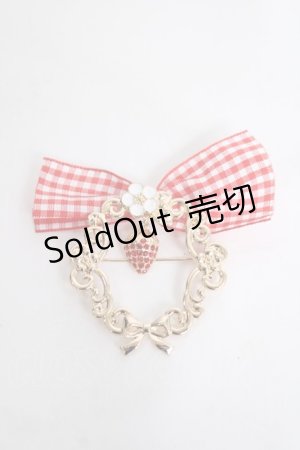 画像: m petit by misako / AMイチゴビジューブローチ  中金 Y-26-04-05-018-LO-AC-SZ-ZY