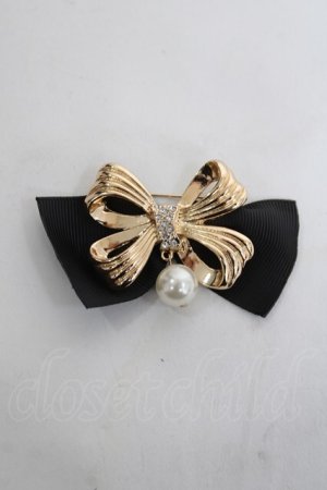 画像: m petit by misako / AMPLリボンブローチ  中金 Y-26-04-05-020-LO-AC-SZ-ZY