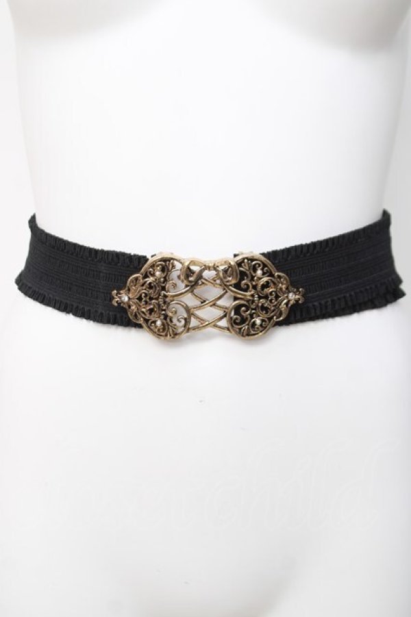 画像2: axes femme POETIQUE / レースアップリボンゴムベルト  ゴールド Y-26-04-05-029-AX-ZA-SZ-ZY (2)