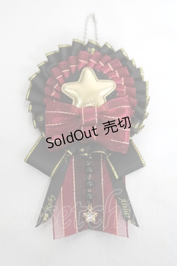 画像1: ATELIER　Ruby / ロゼットチャームブローチ  ワイン Y-26-04-05-032-EL-ZA-AS-ZY (1)