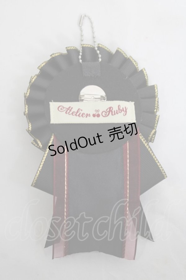 画像2: ATELIER　Ruby / ロゼットチャームブローチ  ワイン Y-26-04-05-032-EL-ZA-AS-ZY (2)