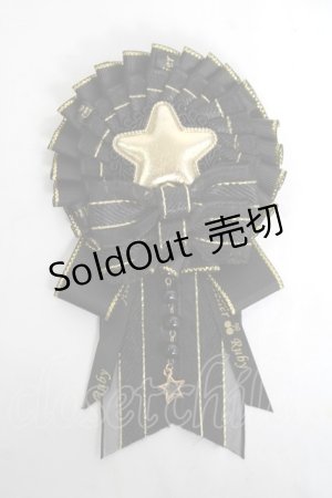 画像: ATELIER　Ruby / ロゼットチャームブローチ  黒 Y-26-04-05-033-EL-ZA-AS-ZY