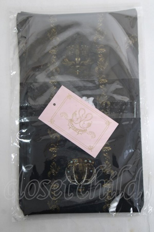 画像2: metamorphose / Royal Crown Cat プリントオーバーニー  黒 Y-26-04-05-036-ME-ZA-AS-ZY (2)