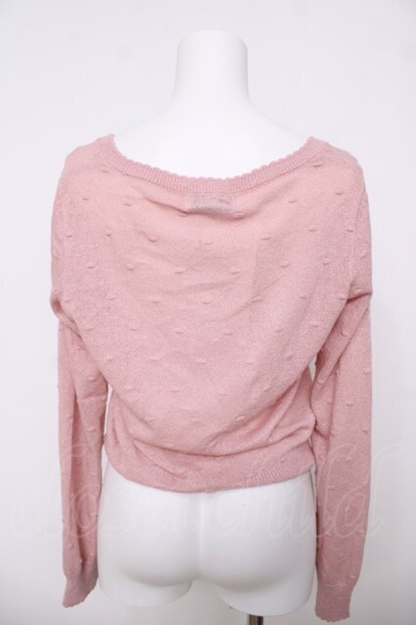 画像2: Ank Rouge / ドットカーディガン M ピンク Y-26-04-07-038-CA-TO-SZ-ZY (2)