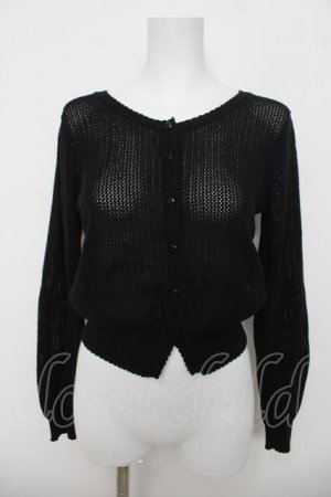 画像: Ank Rouge / 透かし編みコンパクトカーディガン M 黒 Y-26-04-07-039-CA-TO-SZ-ZY