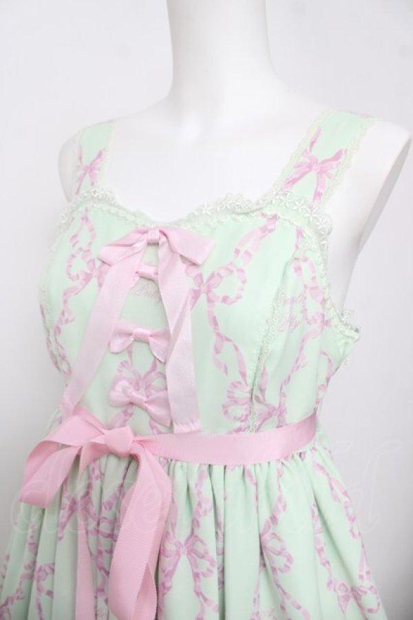 画像3: Angelic Pretty / Sweetie Ribbonジャンパースカート  ミント Y-26-04-07-045-AP-OP-SZ-ZY (3)