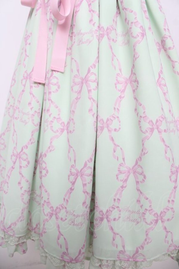 画像4: Angelic Pretty / Sweetie Ribbonジャンパースカート  ミント Y-26-04-07-045-AP-OP-SZ-ZY (4)