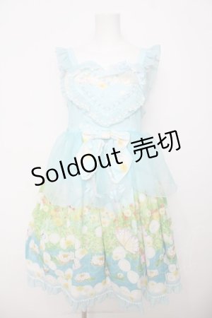 画像: BABY, THE STARS SHINE BRIGHT / Thumbelina Fairy Tale〜未来への旅立ち〜柄ペタルエプロンジャンパースカート  サックス Y-26-04-07-047-BA-OP-SZ-ZY