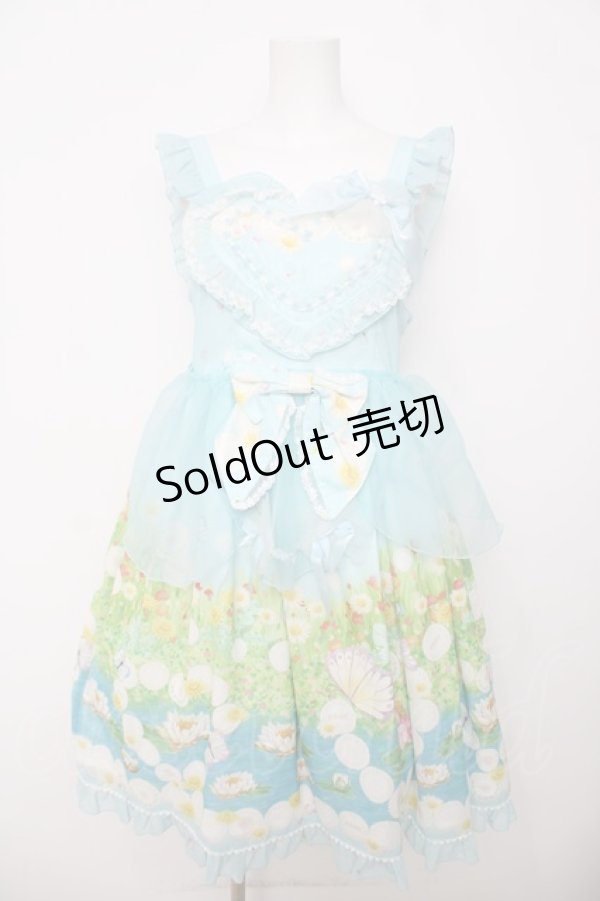 画像1: BABY, THE STARS SHINE BRIGHT / Thumbelina Fairy Tale〜未来への旅立ち〜柄ペタルエプロンジャンパースカート  サックス Y-26-04-07-047-BA-OP-SZ-ZY (1)