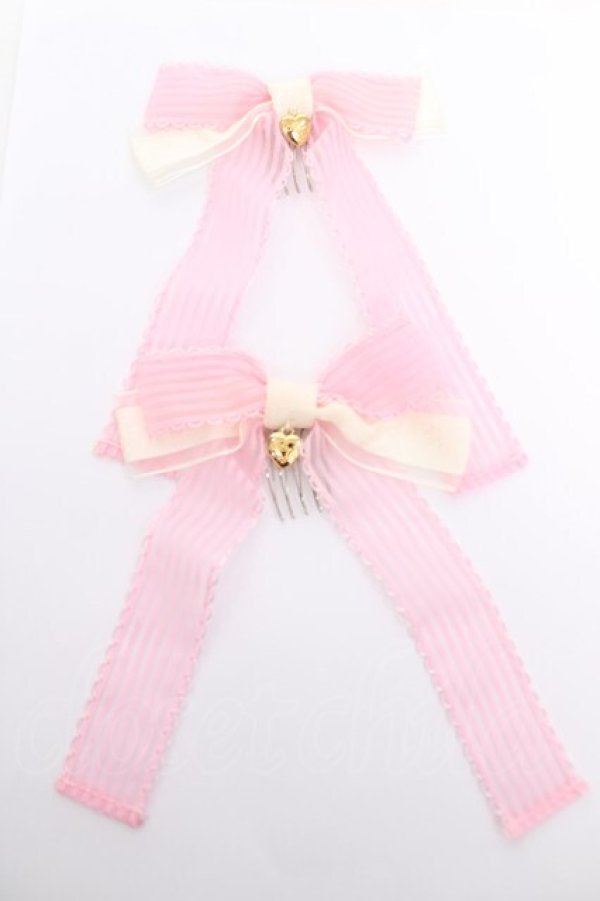 画像1: Angelic Pretty / Fleur Heartコーム  ピンク Y-26-04-07-008-AP-AC-SZ-ZY (1)