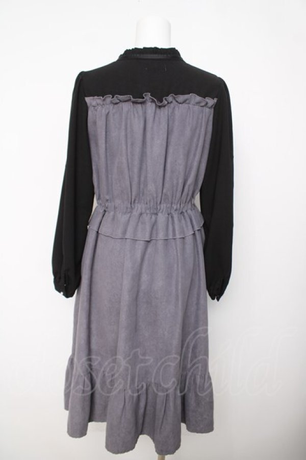 画像2: axes femme / 切り替えビスチェ風ワンピース M グレー Y-26-04-07-061-AX-OP-SZ-ZY (2)