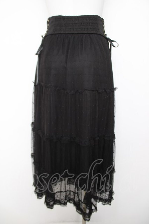 画像2: axes femme / ベルト付チュールスカート F 黒 Y-26-04-07-068-AX-SK-SZ-ZY (2)