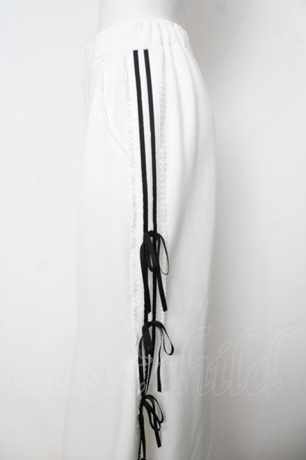 画像3: axes femme POETIQUE / ペチ付リボンラインロングスカート M 白 Y-26-04-07-069-AX-SK-SZ-ZY (3)