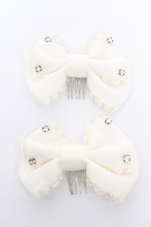 画像: Angelic Pretty / きらきらビジューコーム  アイボリー Y-26-04-07-013-AP-AC-SZ-ZY