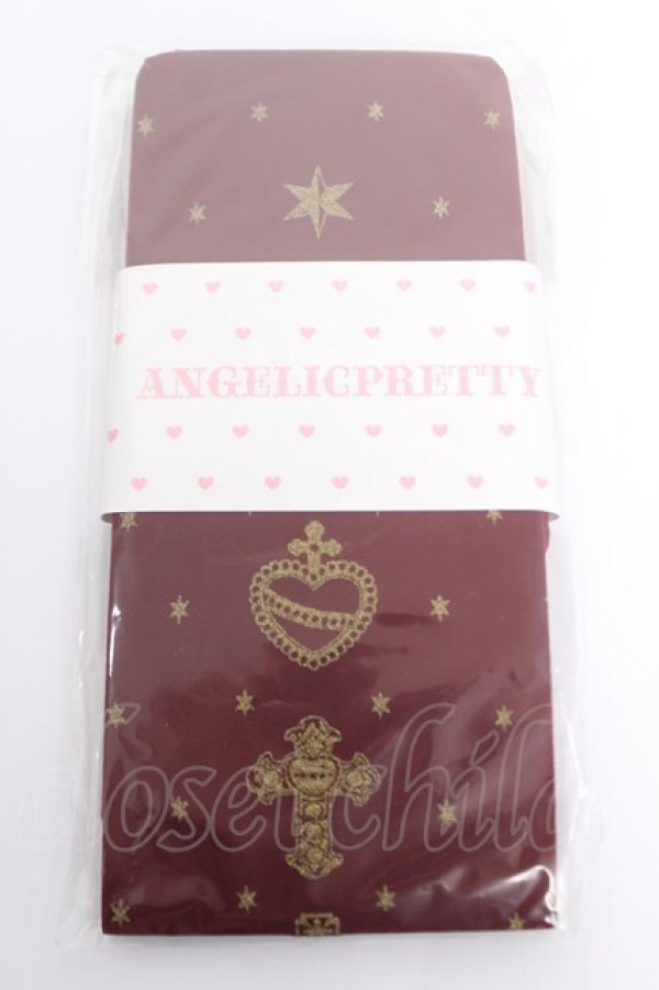画像1: Angelic Pretty / Noble Collectionタイツ  ワイン Y-26-04-07-014-AP-AC-SZ-ZY (1)