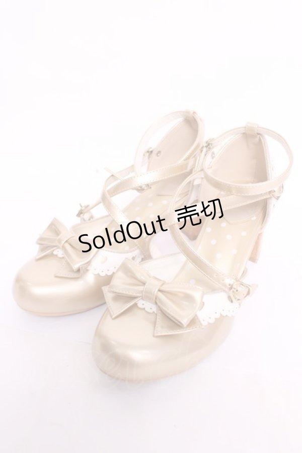 画像1: Angelic Pretty / Heartセパレートシューズ L ゴールド Y-26-04-07-028-AP-SH-SZ-ZY (1)
