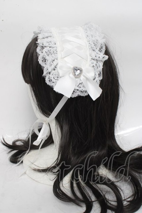 画像2: NOEMIE / キラキラハートビジューヘッドドレス  シロ Y-26-04-09-005-LO-AC-SZ-ZY (2)